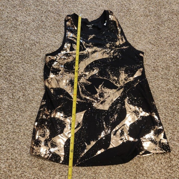 Old Navy Active Women's Tank Top Sleeveless Black Size Small Shiny Marble New - Picture 3 of 6